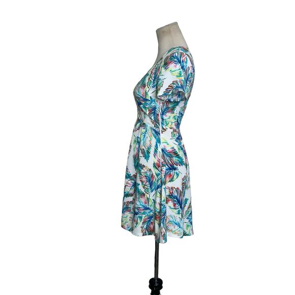 Show Me Your Mumu white blue tropical print mini dress size Small - Picture 11 of 15